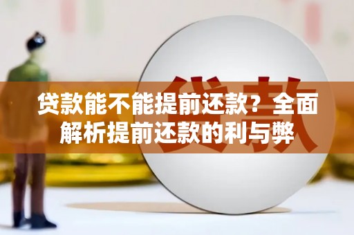 射阳贷款能不能提前还款？全面解析提前还款的利与弊
