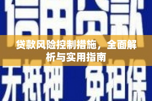 射阳贷款风险控制措施，全面解析与实用指南