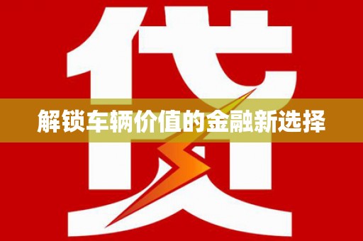 射阳解锁车辆价值的金融新选择