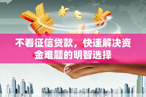 射阳不看征信贷款，快速解决资金难题的明智选择