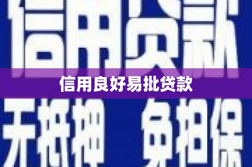 射阳信用良好易批贷款