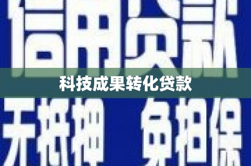 射阳科技成果转化贷款