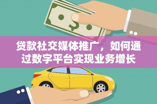 射阳贷款社交媒体推广，如何通过数字平台实现业务增长