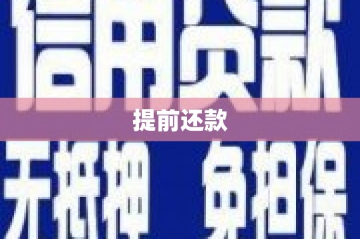 射阳提前还款