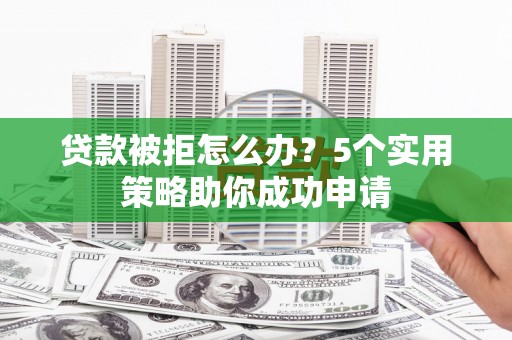 射阳贷款被拒怎么办？5个实用策略助你成功申请