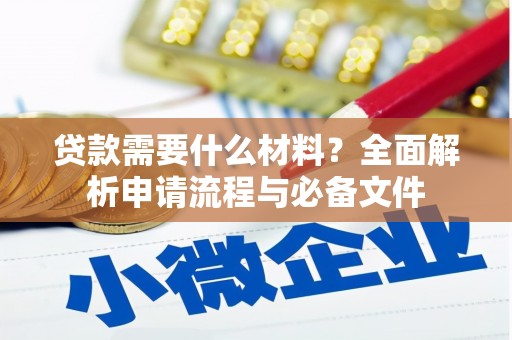 射阳贷款需要什么材料？全面解析申请流程与必备文件