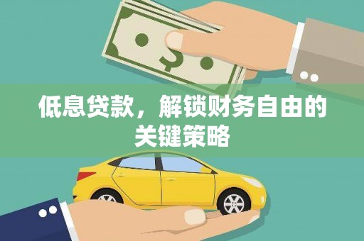 射阳低息贷款，解锁财务自由的关键策略
