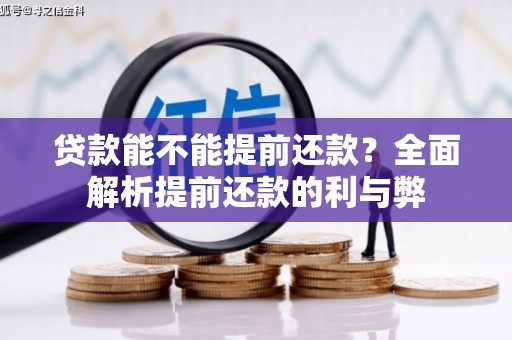 射阳贷款能不能提前还款？全面解析提前还款的利与弊