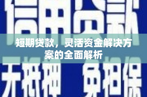 射阳短期贷款，灵活资金解决方案的全面解析