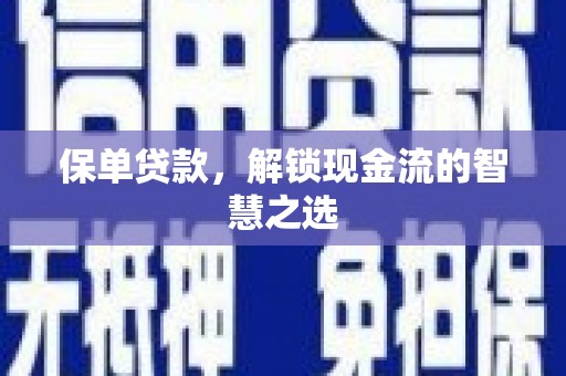 射阳保单贷款，解锁现金流的智慧之选