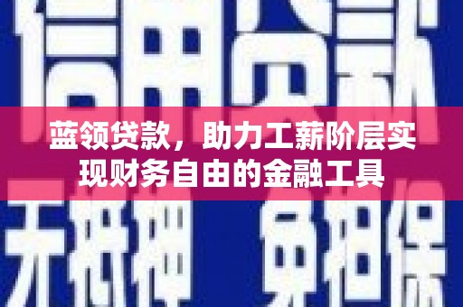 射阳蓝领贷款，助力工薪阶层实现财务自由的金融工具