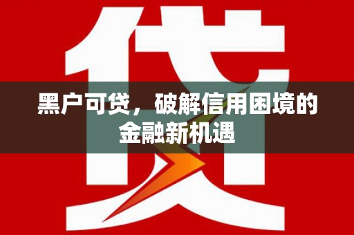 射阳黑户可贷，破解信用困境的金融新机遇