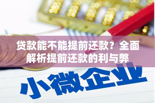 射阳贷款能不能提前还款？全面解析提前还款的利与弊